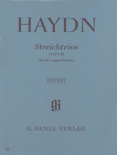 Joseph Haydn - Streichtrios, Heft III (Haydn zugeschrieben). Heft.3