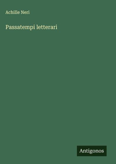 Passatempi letterari