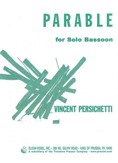 Parable for Solo Bassoon, Opus 110