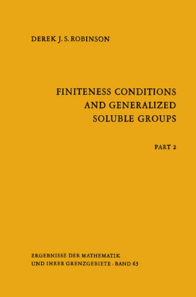 Finiteness Conditions and Generalized Soluble Groups