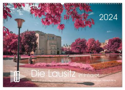 Die Lausitz durch den Infrarotfilter (Wandkalender 2024 DIN A2 quer), CALVENDO Monatskalender