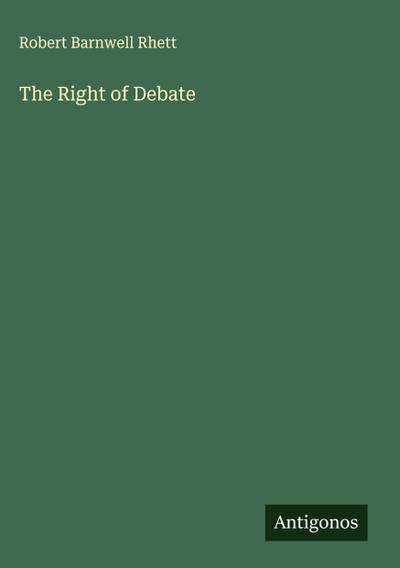 The Right of Debate