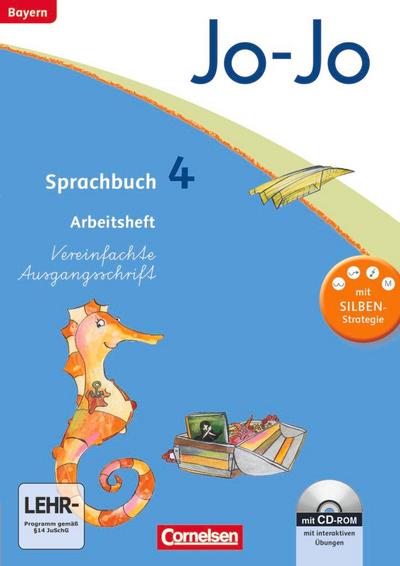 Jo-Jo Sprachbuch - Grundschule Bayern. 4. Jahrgangsstufe - Arbeitsheft in Vereinfachter Ausgangsschrift mit interaktiven Übungen auf scook.de