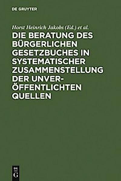 Materialien zur Entstehungsgeschichte des BGB