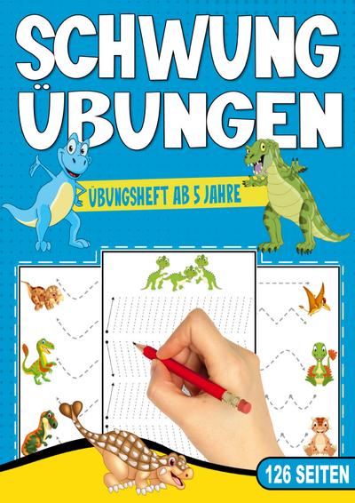 Schwungübungen Übungsheft ab 5 Jahre - Das Dino Lernheft für Jungen
