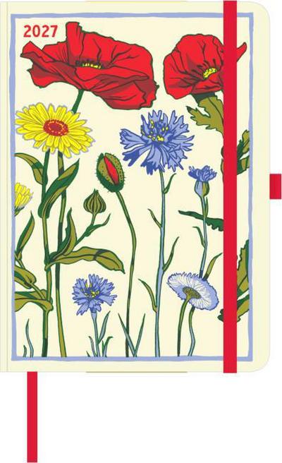 Kat Menschik - Notizkalender - Poppy 2027: Buchkalender 16x22 cm - Wochenplaner mit Leseband, Stifthalter, internationalen Feiertagen & Orga- und Notizteil für Kunstliebhaber & Blumenfans