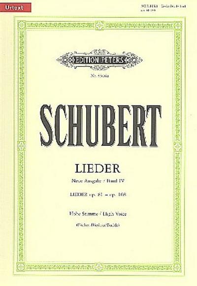 Lieder (Fischer-Dieskau / Budde), hohe Stimme 45 Lieder op.81, 83, 85-88, 92, 93, 95-98, 101, 105, 106, 108, h