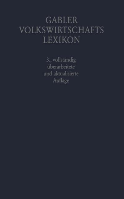 Gabler Volkswirtschafts Lexikon