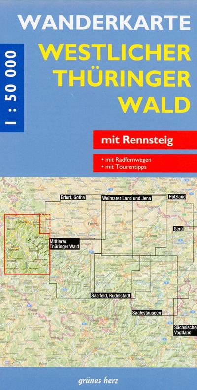 Wanderkarte Westlicher Thüringer Wald 1 : 50 000
