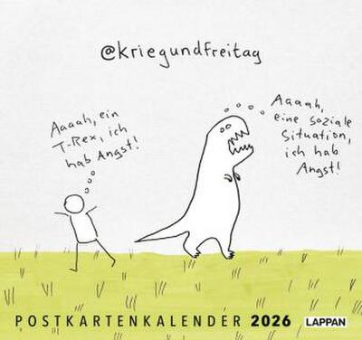 kriegundfreitag: Postkartenkalender 2026