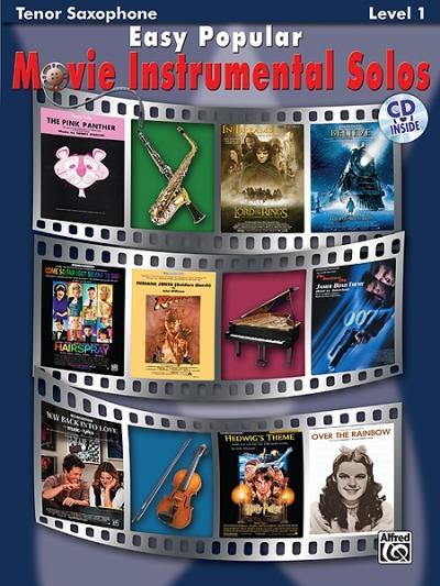 Easy Popular Movie Instrumental Solos, w. Audio-CD, for Tenor Saxophone