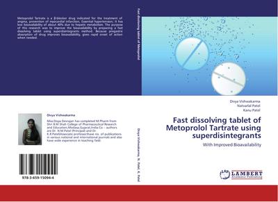 Fast dissolving tablet of Metoprolol Tartrate using superdisintegrants