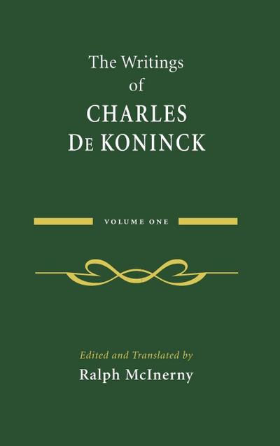 The Writings of Charles De Koninck
