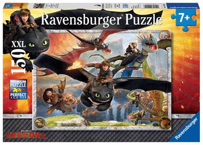 Ravensburger Kinderpuzzle - 10015 Drachenzähmen leicht gemacht - Dragons-Puzzle für Kinder ab 7 Jahren, mit 150 Teilen im XXL-Format