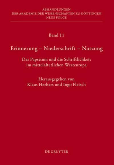 Erinnerung - Niederschrift - Nutzung