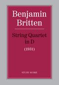 String Quartet D major study score