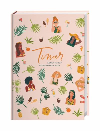 Girls Style Timer Schülerkalender A5. Praktischer Terminplaner und Hingucker zugleich: Der Taschenkalender mit coolem Girlpower-Cover für Schule und Studium mit vielen Extras .