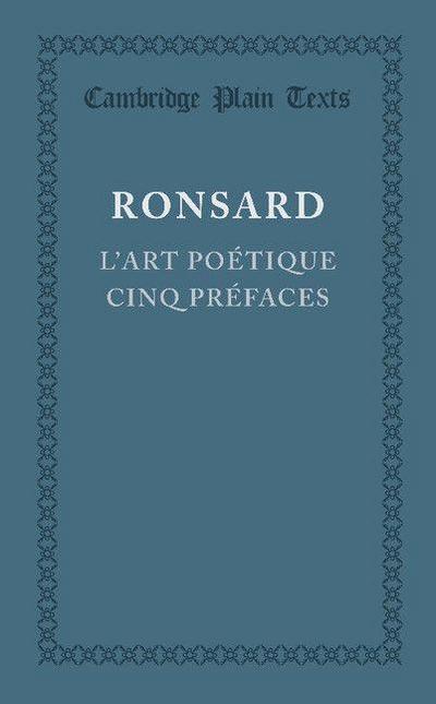 L’Art Poetique Cinq Prefaces