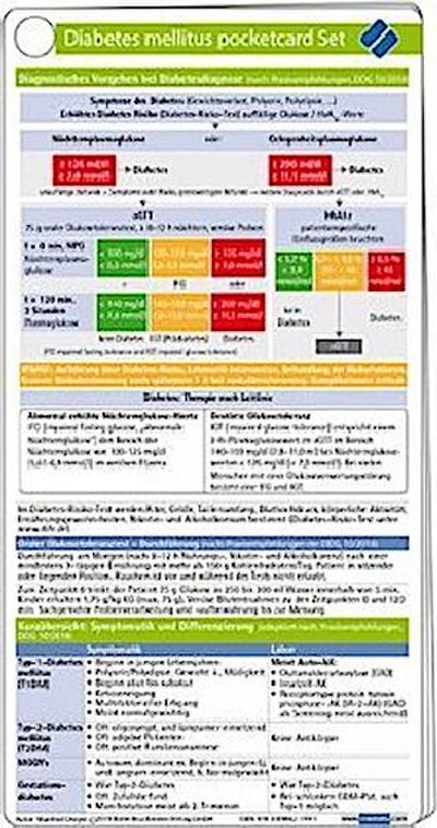 Diabetes mellitus pocketcard Set