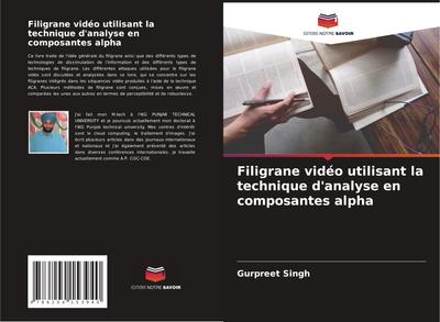Filigrane vidéo utilisant la technique d’analyse en composantes alpha