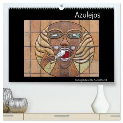 Azulejos - Portugals beliebte Kachel Kunst (hochwertiger Premium Wandkalender 2026 DIN A2 quer), Kunstdruck in Hochglanz