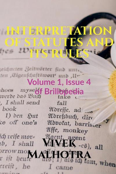 INTERPRETATION OF STATUTES AND ITS RULES