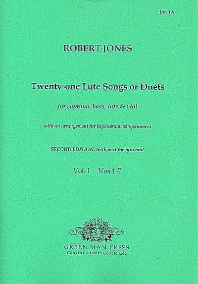 21 lute-songs or duets vol.1 (no.1-7)for soprano, bass, lute and viol