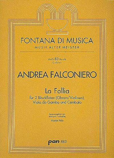 La Follia für 2 Blockflöten (Ob,Vl), Viola da gamba und Cembalo