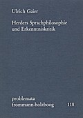 Herders Sprachphilosophie und Erkenntniskritik