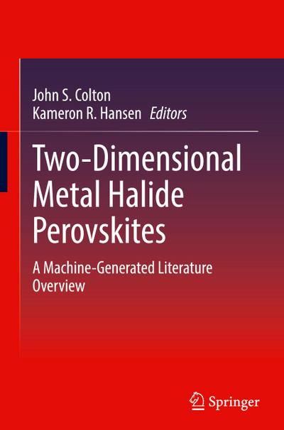 Two-Dimensional Metal Halide Perovskites