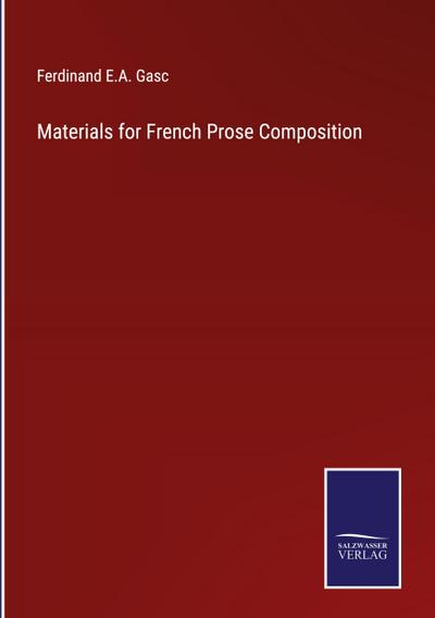 Materials for French Prose Composition