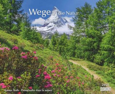 DUMONT - Wege in die Natur 2025 Wandkalender, 52x42,5cm, Fotokunst-Kalender mit Motiven von Naturwegen aus aller Welt, mit Spiralbindung