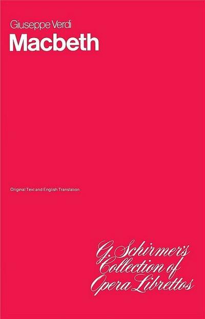 Macbeth: Libretto: Sheet Music