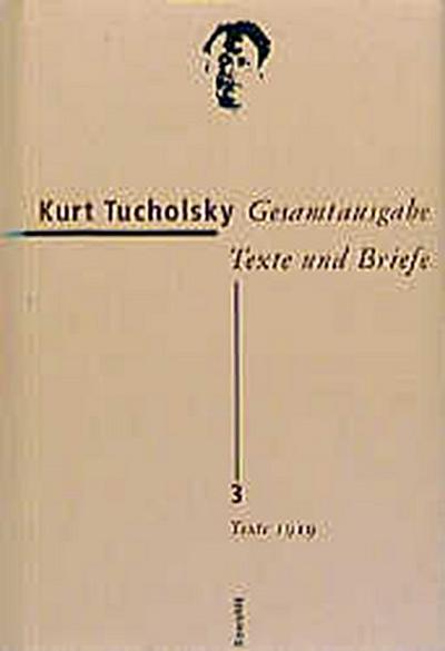 Gesamtausgabe Texte und Briefe 3