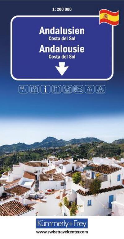 Kümmerly+Frey Regional-Strassenkarte Andalusien 1:200.000