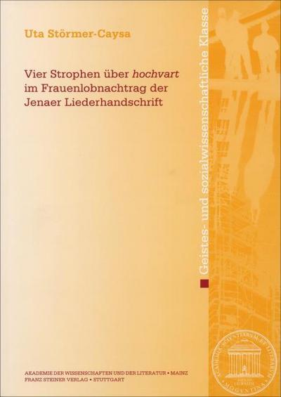 Vier Strophen über ’hochvart’ im Frauenlobnachtrag der Jenaer Liederhandschrift