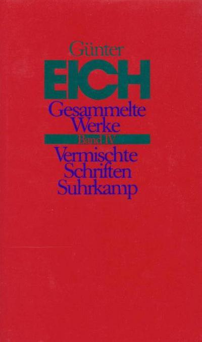 Gesammelte Werke, rev. Ausg. Vermischte Schriften