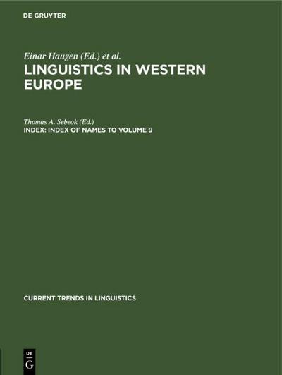 Index of names to volume 9