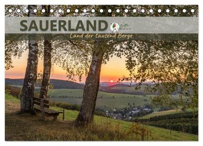 Sauerland - Land der tausend Berge (Tischkalender 2024 DIN A5 quer), CALVENDO Monatskalender