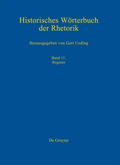 Historisches Wörterbuch der Rhetorik Register