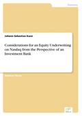 Considerations for an Equity Underwriting on Nasda