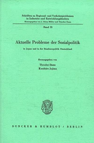 Aktuelle Probleme der Sozialpolitik