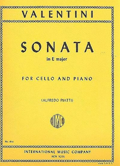 Sonata E majorfor violoncello and piano