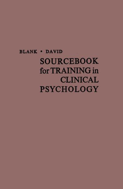 Sourcebook for Training in Clinical Psychology