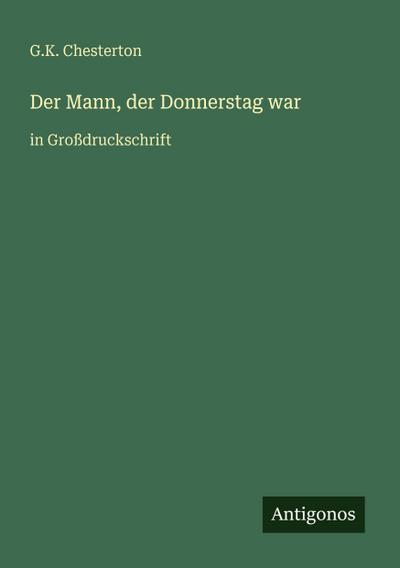 Der Mann, der Donnerstag war