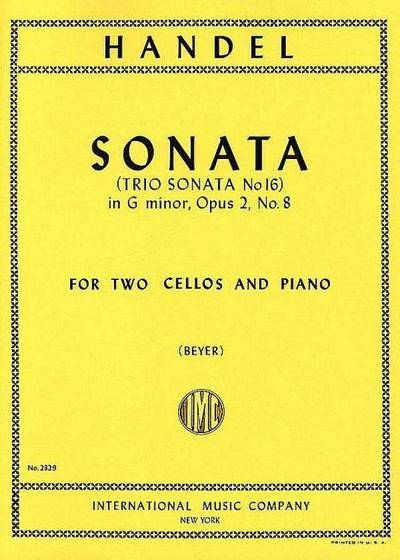 Sonata g minor op.2,8for 2 cellos and piano