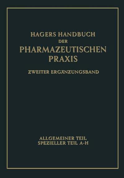 Hagers Handbuch der pharmazeutischen Praxis