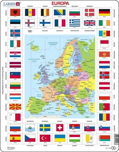 Europa Länder + Flaggen (Kinderpuzzle)