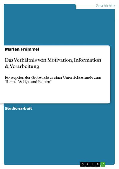 Das Verhältnis von Motivation, Information & Verarbeitung