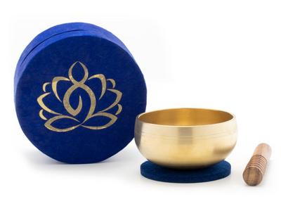 Set in Box blau Meditation 5182: Klangschale edel verpackt, eine schöne und originelle Geschenkidee!
